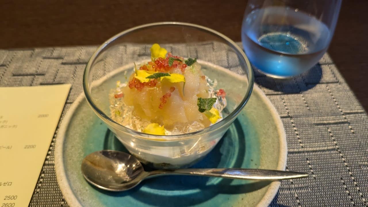 「propre」の『林檎と梅のカクテル・林檎のタルトタタン』（鍛治町）