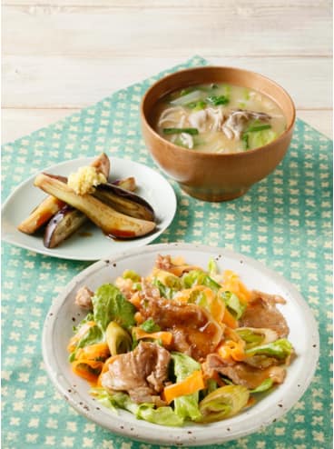 ヨシケイ伝授！健康レシピ～シャキシャキレタスのねぎ豚ソース～